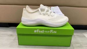 Giày dép crocs chuẩn xịn chống hôi chân đi mưa lội nước đi biển Literide Pacer 360 mẫu mới cải tiền cho cả nam và nữ màu trắng