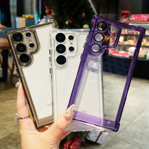 CrashStar เคสโทรศัพท์กันกระแทกอะคริลิคใสแบบ HDสำหรับ Samsung Galaxy S25 S24 S22พิเศษบวก S23อัลตร้าพลัส + FE A16 A55 A35 A25 A15 A54 A34 A53 A24 5G A16ใสเรียบง่ายป้องกันการตกด้วยการป้องกันฟิลม์นิรภัยสำหรับเลนส์คลุมทั้งหมด