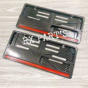 Rumah plat nomor / cover nopol carbon karbon dengan lis nyala MERAH bisa untuk semua motor Barang sesuai dengan yang ada di foto