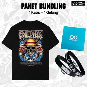 Paket Bundling Kaos Jolly Roger + Gelang Mugiwara Crew Misfitsociety X Embracelet