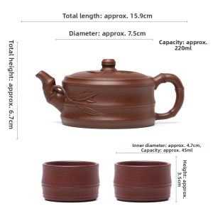 CANGHUTIANXIA | Handmade Zisha Teapot Genuine Clay Bamboo Style