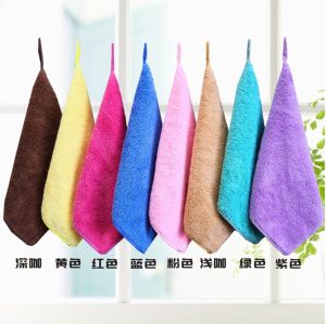 ผ้าสี่เหลี่ยมหนาพิเศษ5-10ผืนมือแบบแขวนเช็ดมือผ้าเช็ดทำความสะอาดห้องครัวผ้าเช็ดรถผ้าขนหนูซับน้ำได้ดีเยี่ยม