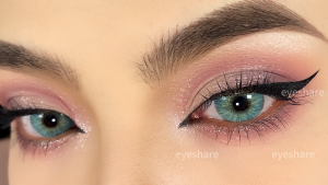 {Bán chạy}1 Cặp Kính áp tròng ESTONIA-GREEN sử dụng 12 tháng 14.0-14.5mm làm cho đôi mắt to hơn EYESHARE