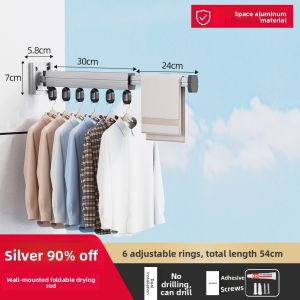 BESSGROUP | Folding Wall-Mounted Extendable Punch-Free Drying Rack