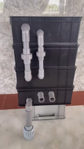 Bộ lọc Baki giấu bơm cho hồ cá cảnh vừa và nhỏ - 34x25x13cm - màu đen - Phi 27 - Có chống tràn