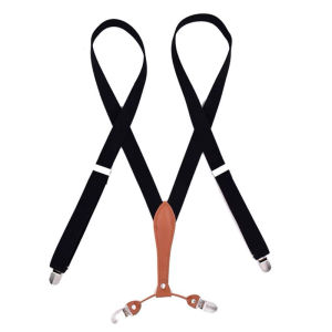 Adjustable X Back Style Suspenders Fashion Durable Suspenders with Strong Metal Clips for Mens and Womens