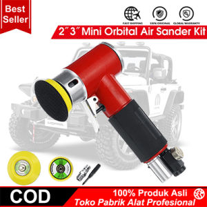 COOFARI Orbit Air Sander Mini Pneumatic 2\\\" & 3\\\" Mesin Gerinda Set untuk Poles Mobil Alat Udara Polisher Bertenaga Udara Berkecepatan Tinggi