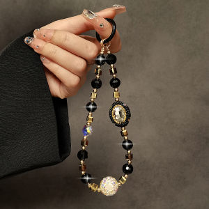 Luxury Sensation Water Diamond Gemstone Handbag Keychain Phone Case Holder with Clip Short Lanyard Bag Pendant Accessory