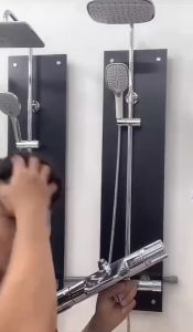 Bộ Sen Cây Tắm Đứng Nóng Lạnh YAMATO sơn tĩnh điện Trắng cao cấp củ đồng nặng 23kg  Bộ sen vòi tắm cao cấp - Bảo Hành 5 Năm