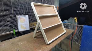 ชั้นไม้ตั้งโชว์เคสมือถือ สำหรับโชว์สินค้า (พับเก็บได้)