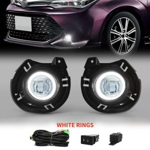 LED Fog Lamp For Toyota Corolla AXIO 2015 2016 2017 Daytime Running Lights DRL Halogen Auto Front Bumper Daylights White Yellow