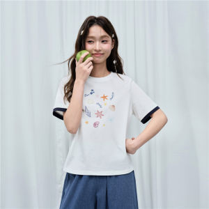 Giordano | Cotton Printed Short Sleeve Loose Round Neck T Shirt