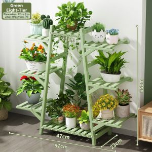 Creative Wooden Multilayer Flower Shelf