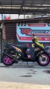 Striping Stiker Polet motor yamaha Mio m3 125 mio125 2023 2024 Kuning Biru Fullset list stiker motor standar berkualitas termurah Barokah Sticker