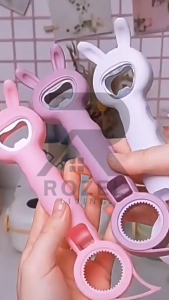 ROZEL Alat Pembuka Tutup Botol Serbaguna 4 in 1 Kaleng Motif Kartun Hewan Aksesoris Serbaguna / Bottle Opener 4 in 1