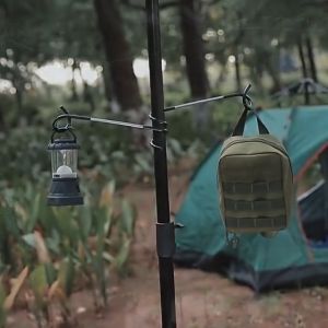 ตะขอแขวนตะเกียง MAJOE สีขาว เสาแขวนตะเกีง 10 kg รับได้ สำหรับ แคมป์ปิ้ง Hook 27 ซม TNR Camping