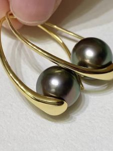 จี้หินมุก DIY สีเงินแท้ S925 พร้อมรูปต่างหูเปล่า รูปหินกลมขนาด 11-13 มม. อุปกรณ์ทำเครื่องประดับ จี้หินมุก DIY