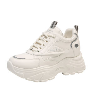 Platform Heel White Sneakers Breathable