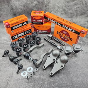 1 PAKET KOMPLIT LINK STABIL TI ROT BOL JOINT ATAS BAWAH RACK END BUSHING ARM TRITON PAJERO LAMA