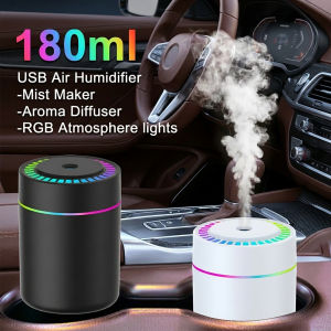 600/180ML Mini Air Humidifier USB Electric Aroma Diffuser Essential Oil Purifier Aromatherapy Mist Maker Lights For Car Home