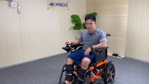 Xe Lăn Điện Cho Người Khuyết Tật Gấp Gọn Điều Khiển Dễ Dàng Pin Sạc Nhanh Chính Hãng NIKITA XLD-1650