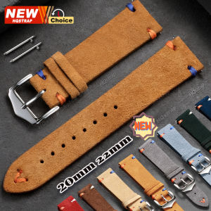 2026new 20mm 22mm Soft Suede Strap Handmade Stitching Smartwatch Watch Band Women Men Wristband for Seiko Bracelet for Rolex