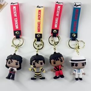 Potdemiel | MJ Music Idol Doll Móc Khóa Túi Xách Mặt Dây Chuyền Sinh Nhật Ủng Hộ Tiếp Liệu Hình Hoạt Hình PVC Đồ Chơi Cho Khách Bất Ngờ