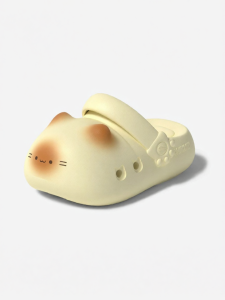 chikoku | Cute Cartoon Cat Paw Thick Soled Closed Toe Slip-on Clogs