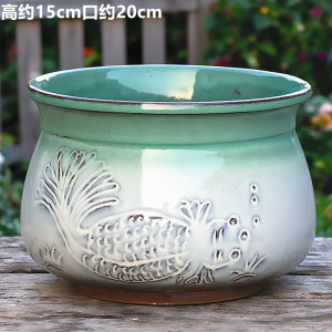 Large Caliber Ceramic Porous Purple Clay Flower Pot for Orchids And Green Plants Home Decorative Planters Simple Style