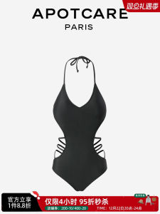 New 2025 APOTCARE One-Piece Black Swimsuit Women Slimming Hot Spring Vacation Bikini Female Swimwear Sport Fitness Fan Gear