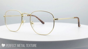 lightweight polygon clear lens eyeglasses for women gold classic non prescription glasses