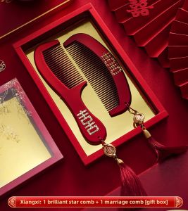 Wedding Comb Set Traditional Chinese Style Creative Gift for Bride And Groom Complete Matching Items for Bridal Trousseau