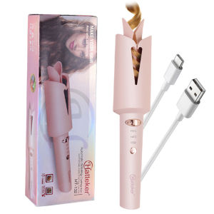 Hatteker | Hatteker Automatic Curling Iron Cordless 25 mm Negative Ion Hair Styling Tool for Salon USB Rechargeable Professional Use