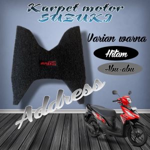 karpet motor suzuki/karpet motor suzuki address/pijakan suzuki address/aksesoris suzuki address bahan karpet mie pvc