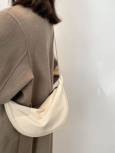 Túi Vải Canvas Phong Cách Mới Mùa Hè 2025 Cho Nữ Túi Đeo Chéo Kiểu Bánh Bao Đơn Giản Thời Trang Đa Năng Túi Đeo Vai Thường Ngày