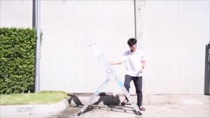 HTD บันไดพับ 12-24 ขั้น บันไดอลูมิเนียม หรือ 180 กิโล บันไดพับได้ บันไดอเนกประสงค์ ปรับรูปแบบการใช้งานได้หลากหลาย Folding Ladder Aluminium