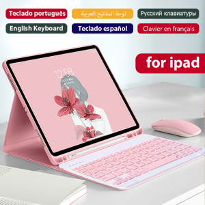 New Tablet Bluetooth Touch Keyboard Mouse for iPad 10th/11th 10.2 7/8/9th Pro 11 12.9 Pro 10.5 Air 5/6th with iPad Case
