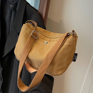 Retro Casual Canvas Bag Small Womens Bag 2025 New Ins Artistic Simple Style Single Shoulder Fashion Crossbody Bag