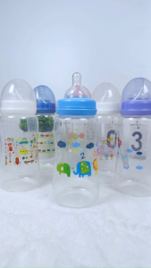 Coral Babies 12oz Clear Baby Feeding Bottle Wide-neck And Leakproof Design