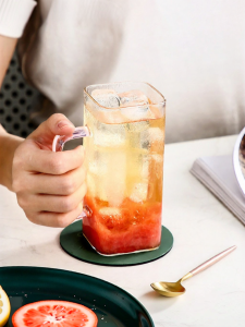 Onlycook | Cốc Thủy Tinh Borosilicate Vuông có Quai cho Sử Dụng tại Nhà