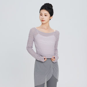 daydance | Woman Dance Tops Loose Dance Blouse Long Sleeve Modern Dance Shirts Adult Teen Pleated Tops