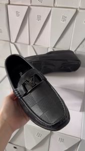 [Ảnh thật] 5630 Giày mọi giày lười giày công sở Nam mũi tròn da mềm caro Logo khóa V hàng QC xịn size 39-44⭐❣️