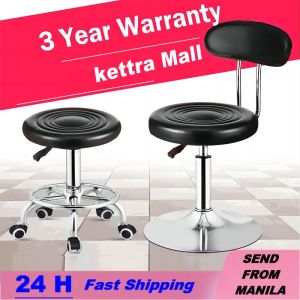 Bar Stool Bar Chair Office Salon Home Stainless Rolling Stool Lifting Beauty Stool Home Rotating Round Bar Stool Swivel Chair Barber Shop Chair Backrest Tattoo Stool Height Adjustable