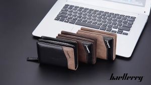 BAELLERRY Dompet Pria Bahan Kulit Lipat PU Leather Premium YBLY66
