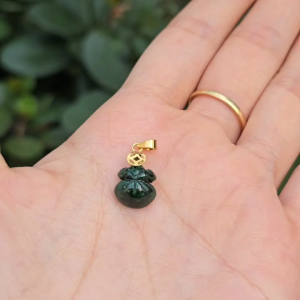 Q2390 Charm treo túi tiền Cẩm Thạch Sơn Thủy treo móc kim tiền V10k không kén mệnh - Phong Thuỷ TUDO P