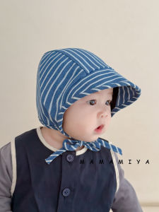 Korean Style Baby Hat Spring Autumn Denim Large Brim Ear Protection Hat Childrens Fashionable Court Cap Infant Face Covering Hat