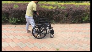 kettra Wheelchair For Senior Folded Adult Standard Heavy Duty Folded Lightweight Rubber Tire