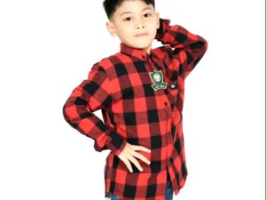 Kemeja Flanel Anak Laki-Laki Usia 3-13 Tahun