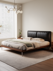 DONGMU | Padded Solid Wood Bed 1.8m