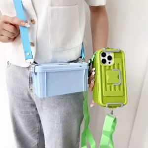 Storage Box Casing Ponsel Dengan Tali Lanyard Anti Jatuh Tahan Air Dan Anti Selip